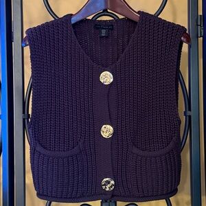 HOUSE OF HARLOW Knit Cardigan Vest
